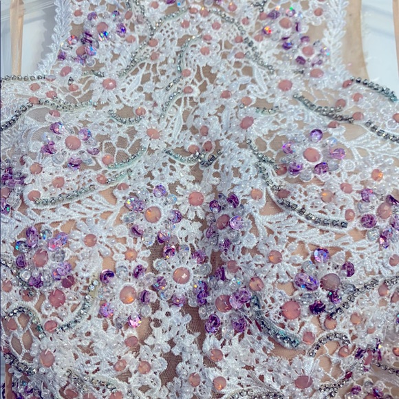 2 Piece Lace and Beading on Net Mori Lee Prom Dress - Picture 4 of 7